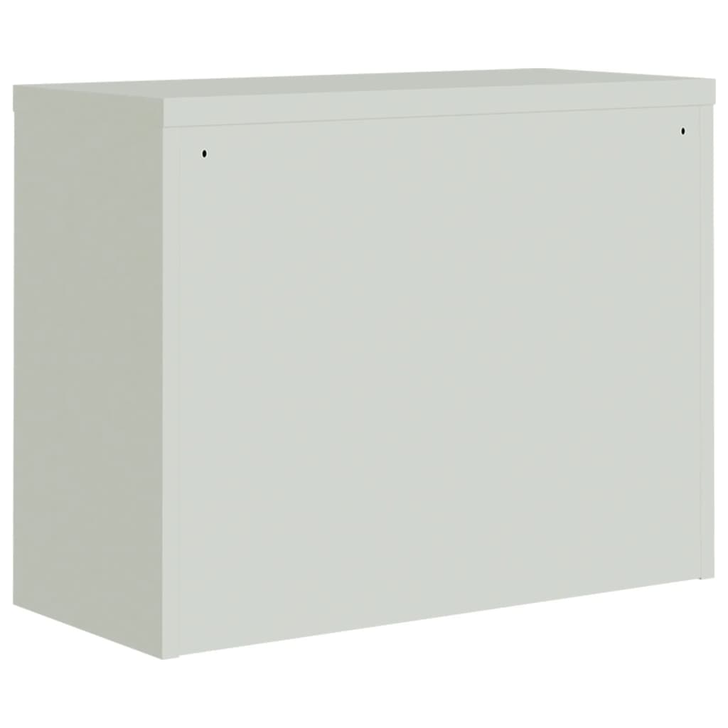 Armadio Classificatore Grigio Chiaro 90x40x110 cm in Acciaio | homemem39
