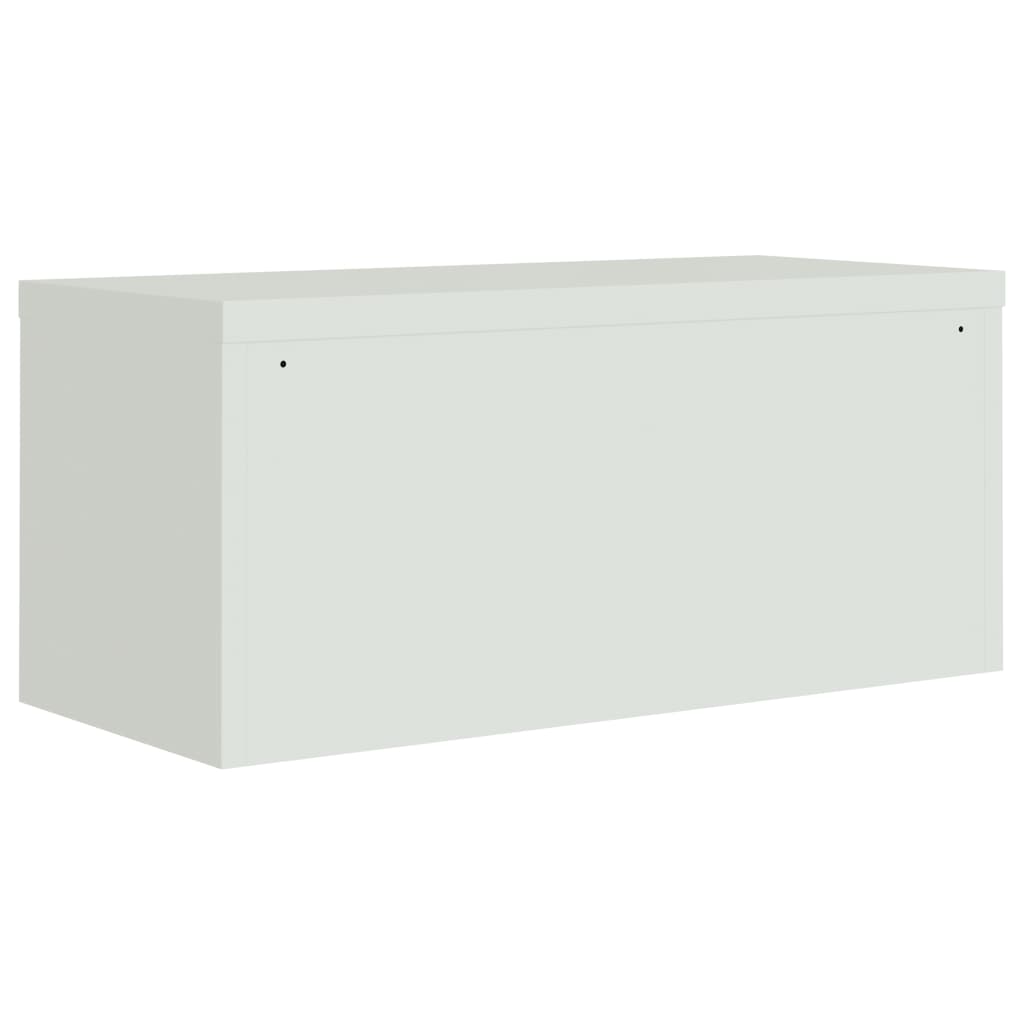 Armadio Classificatore Grigio Chiaro 90x40x130 cm in Acciaio | homemem39