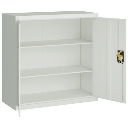 Armadio Classificatore Grigio Chiaro 90x40x130 cm in Acciaio | homemem39