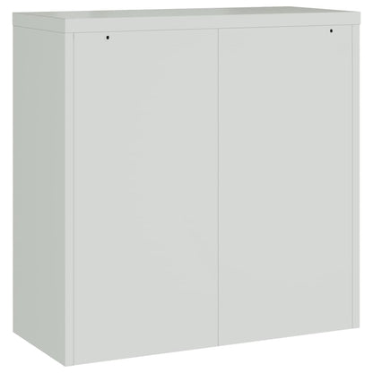 Armadio Classificatore Grigio Chiaro 90x40x130 cm in Acciaio | homemem39