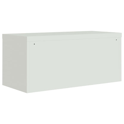 Armadio Classificatore Grigio Chiaro 90x40x145 cm in Acciaio | homemem39