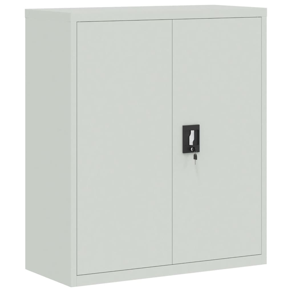 Armadio Classificatore Grigio Chiaro 90x40x145 cm in Acciaio | homemem39