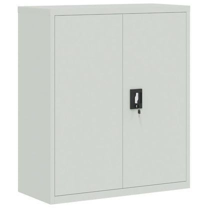Armadio Classificatore Grigio Chiaro 90x40x145 cm in Acciaio | homemem39