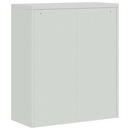 Armadio Classificatore Grigio Chiaro 90x40x145 cm in Acciaio | homemem39