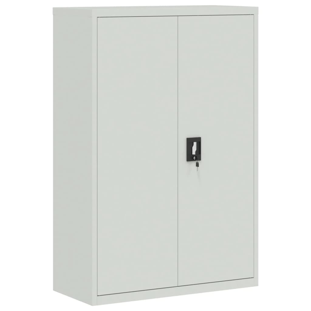 Armadio Classificatore Grigio Chiaro 90x40x180 cm in Acciaio | homemem39