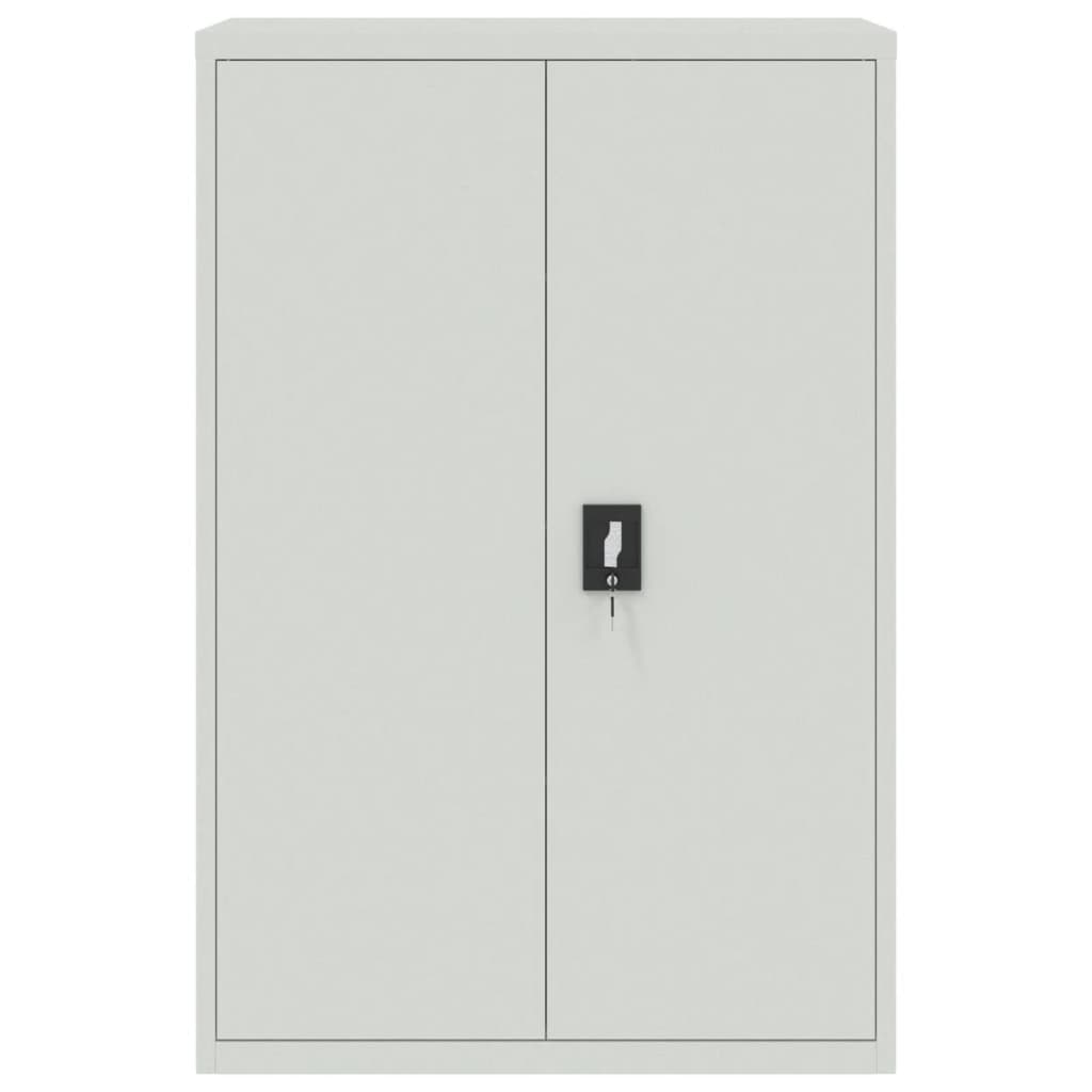 Armadio Classificatore Grigio Chiaro 90x40x180 cm in Acciaio | homemem39