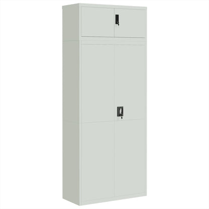 Armadio Classificatore Grigio Chiaro 90x40x220 cm in Acciaio | homemem39