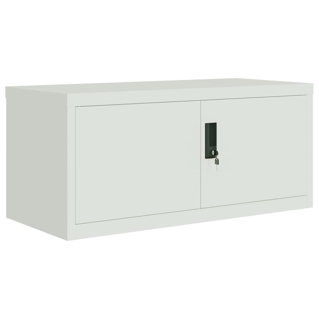 Armadio Classificatore Grigio Chiaro 90x40x220 cm in Acciaio | homemem39