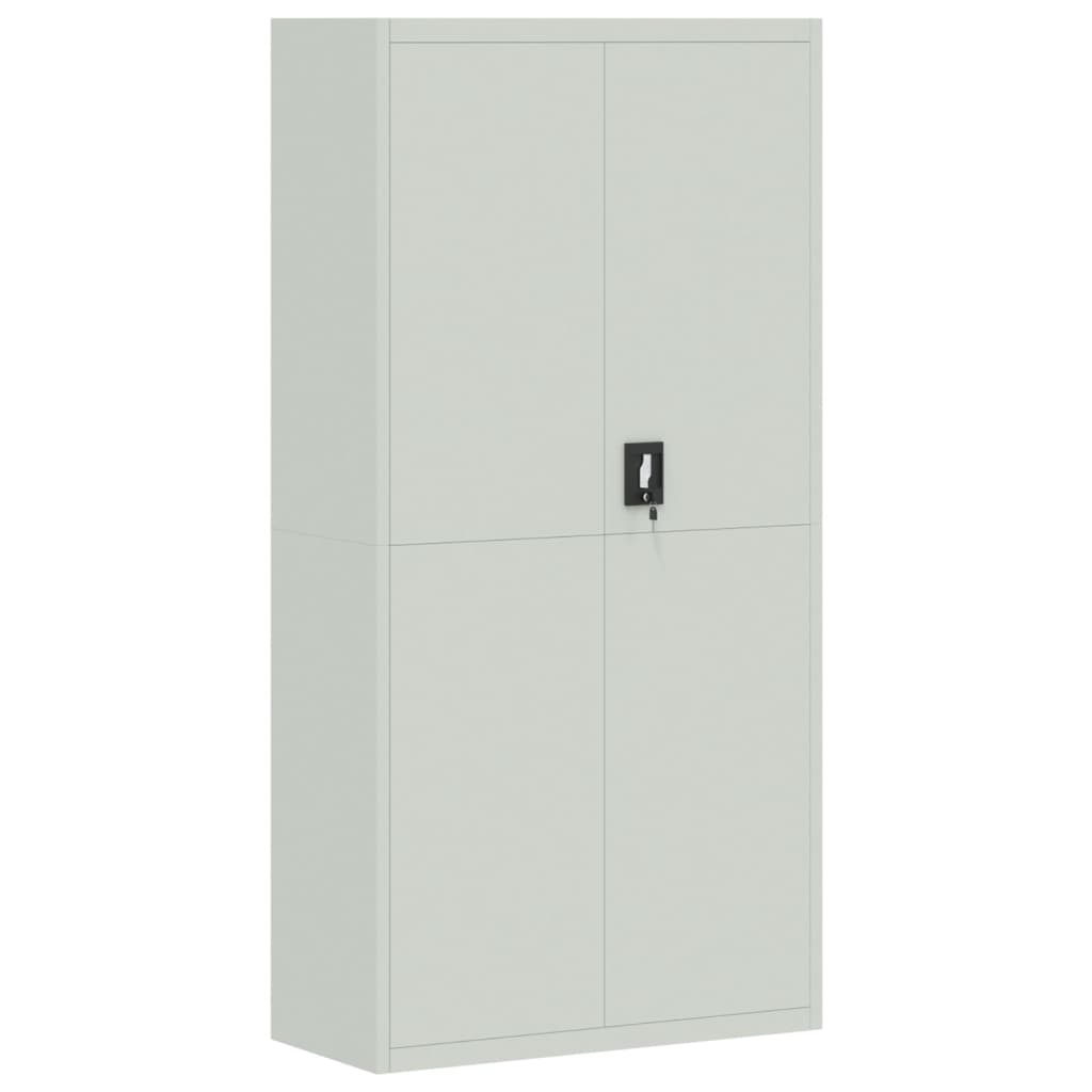 Armadio Classificatore Grigio Chiaro 90x40x220 cm in Acciaio | homemem39