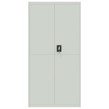 Armadio Classificatore Grigio Chiaro 90x40x220 cm in Acciaio | homemem39