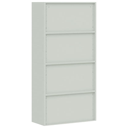 Armadio Classificatore Grigio Chiaro 90x40x220 cm in Acciaio | homemem39