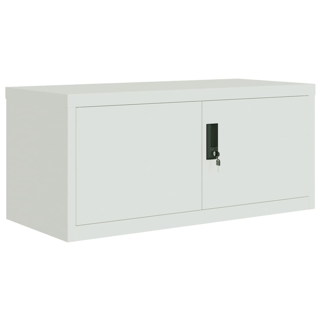 Armadio Classificatore Grigio Chiaro 90x40x240 cm in Acciaio | homemem39