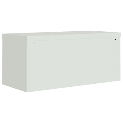 Armadio Classificatore Grigio Chiaro 90x40x240 cm in Acciaio | homemem39