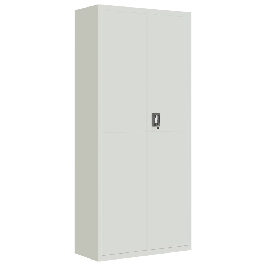 Armadio Classificatore Grigio Chiaro 90x40x240 cm in Acciaio | homemem39