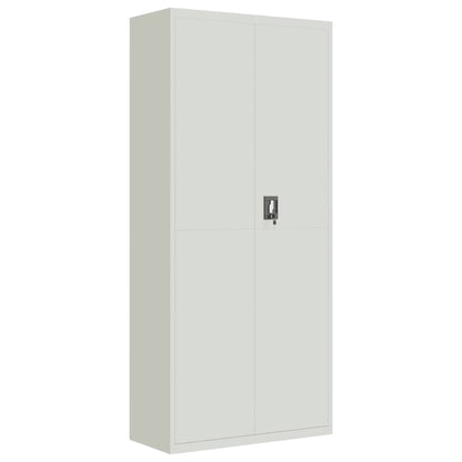 Armadio Classificatore Grigio Chiaro 90x40x240 cm in Acciaio | homemem39