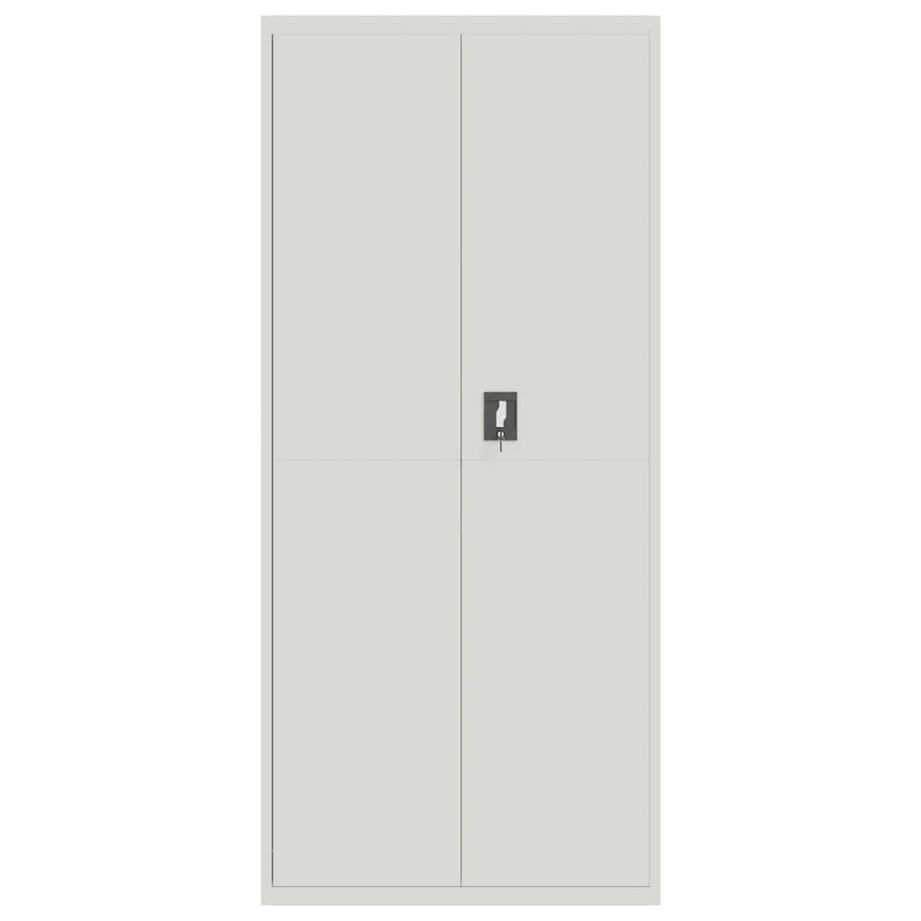 Armadio Classificatore Grigio Chiaro 90x40x240 cm in Acciaio | homemem39