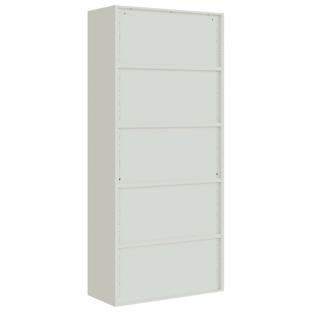 Armadio Classificatore Grigio Chiaro 90x40x240 cm in Acciaio | homemem39