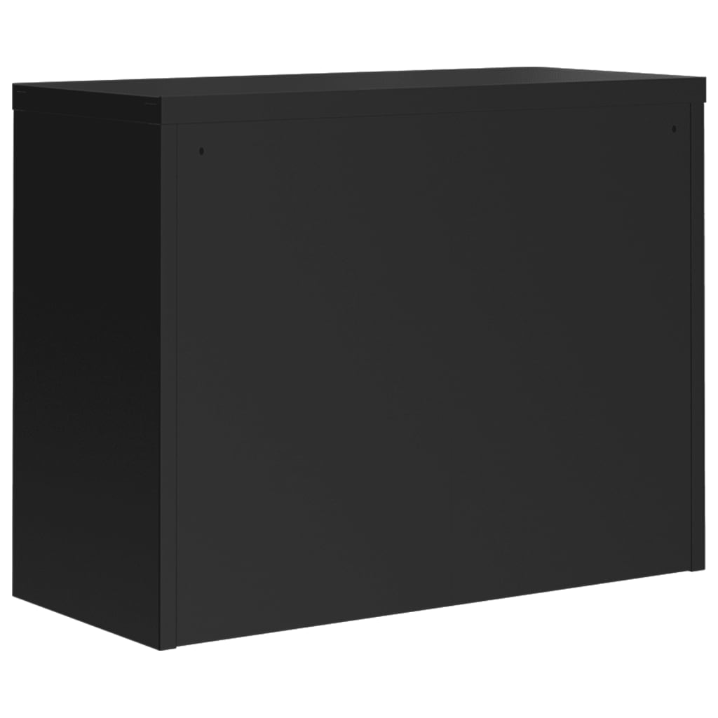 Armadio Classificatore Nero 90x40x110 cm in Acciaio