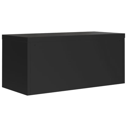 Armadio Classificatore Nero 90x40x130 cm in Acciaio | homemem39