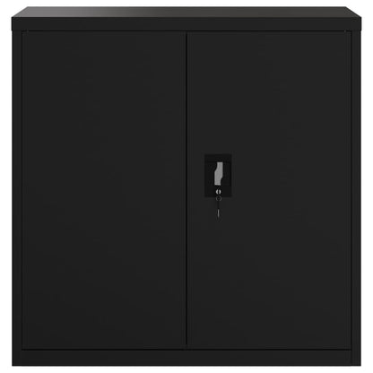Armadio Classificatore Nero 90x40x130 cm in Acciaio | homemem39