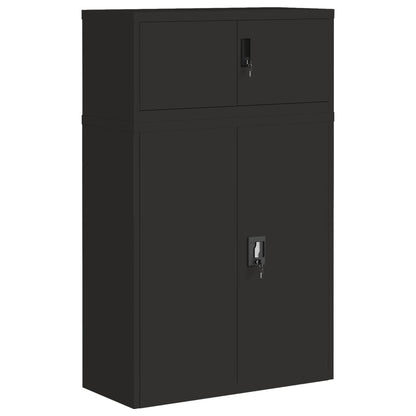 Armadio Classificatore Nero 90x40x145 cm in Acciaio