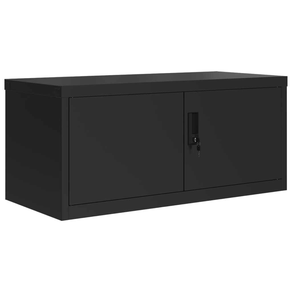 Armadio Classificatore Nero 90x40x145 cm in Acciaio