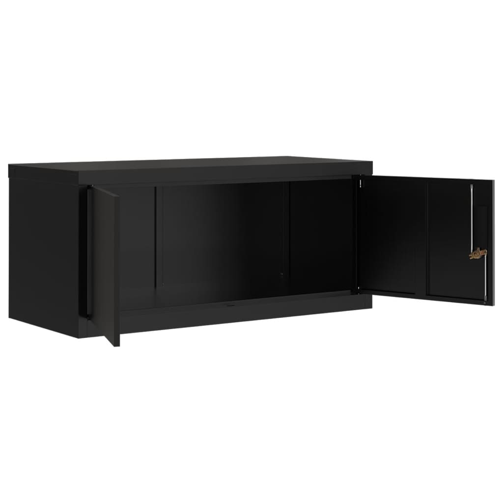 Armadio Classificatore Nero 90x40x145 cm in Acciaio