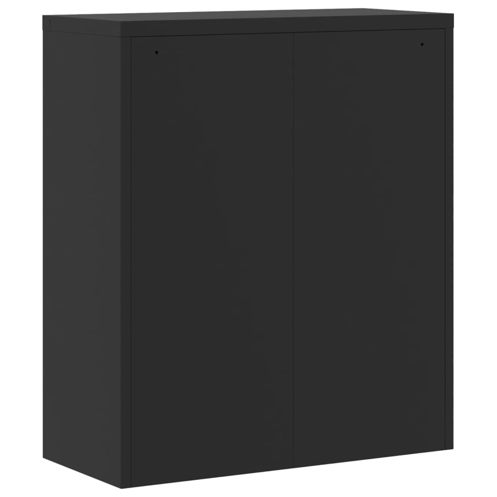 Armadio Classificatore Nero 90x40x145 cm in Acciaio