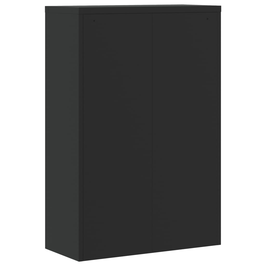 Armadio Classificatore Nero 90x40x180 cm in Acciaio