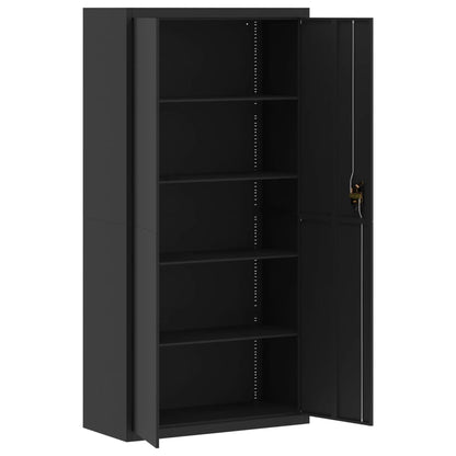 Armadio Classificatore Nero 90x40x220 cm in Acciaio