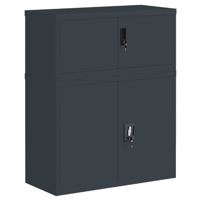 Armadio Classificatore Antracite 90x40x110 cm in Acciaio | homemem39