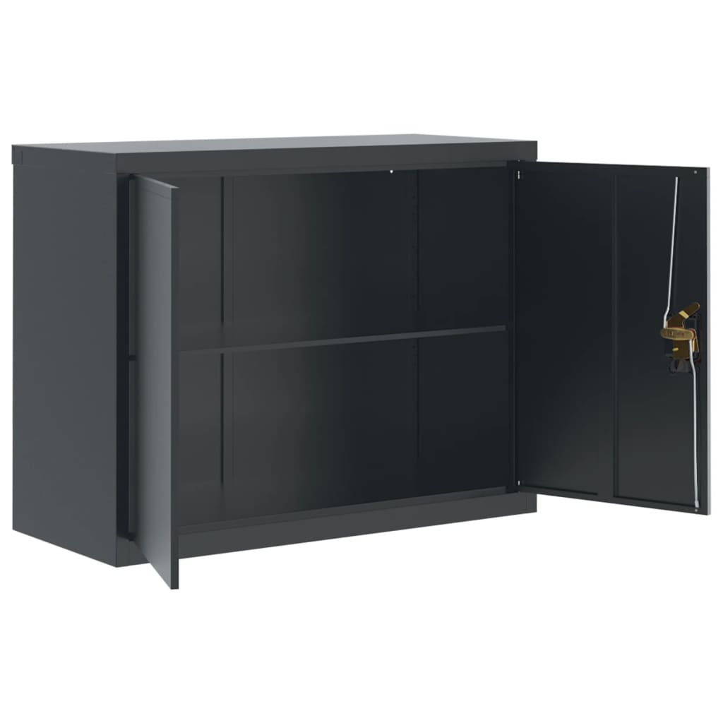 Armadio Classificatore Antracite 90x40x110 cm in Acciaio | homemem39