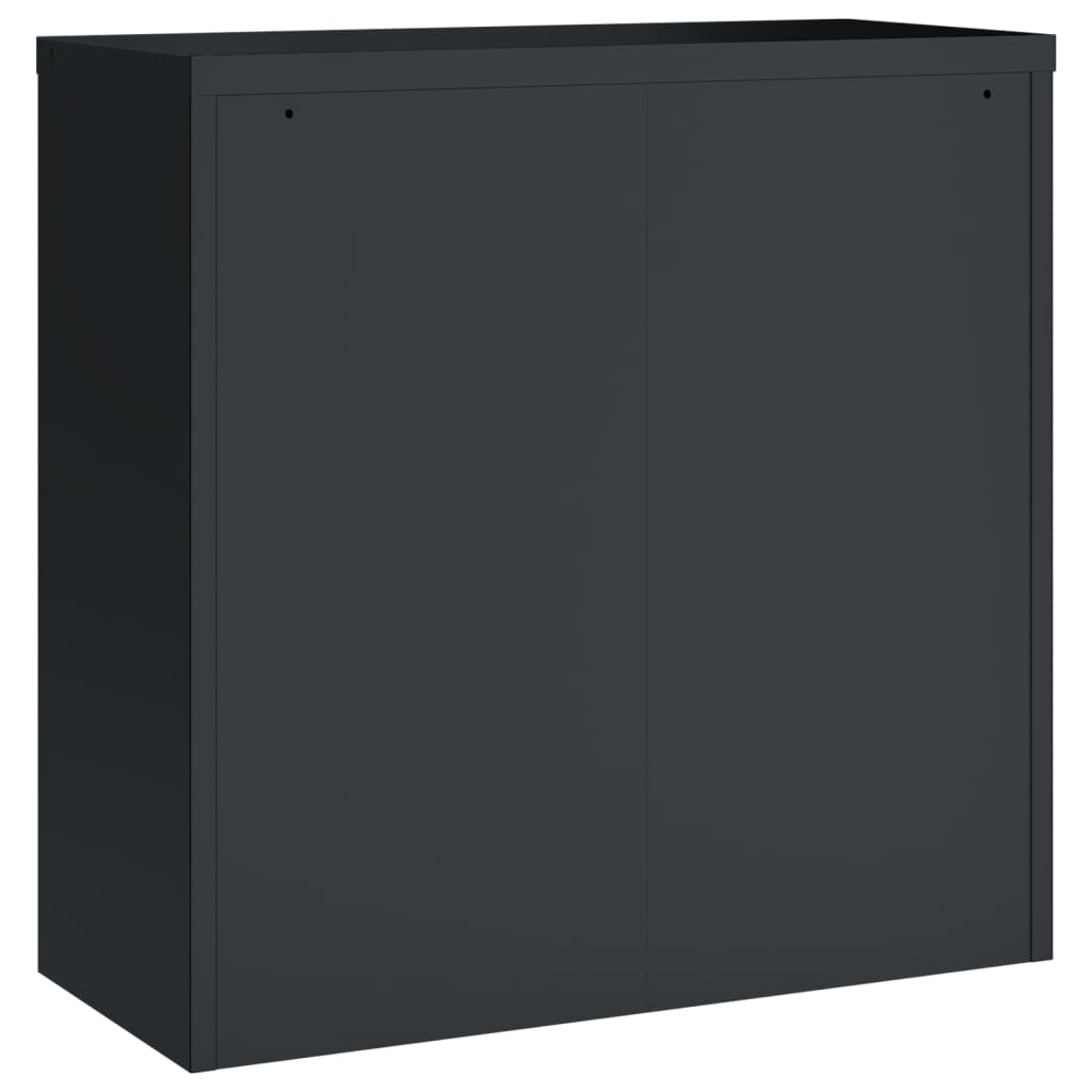 Armadio Classificatore Antracite 90x40x130 cm in Acciaio | homemem39