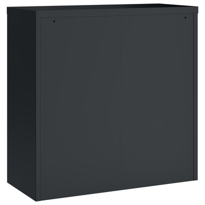Armadio Classificatore Antracite 90x40x130 cm in Acciaio | homemem39