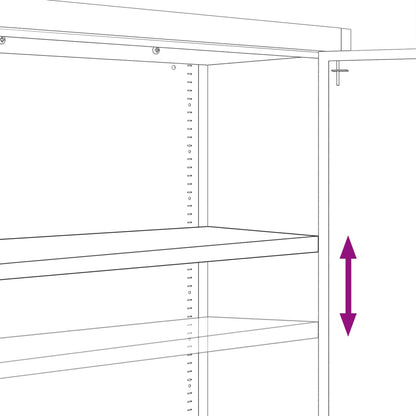 Armadio Classificatore Antracite 90x40x130 cm in Acciaio | homemem39