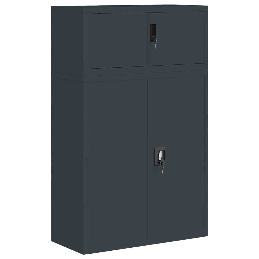 Armadio Classificatore Antracite 90x40x145 cm in Acciaio | homemem39