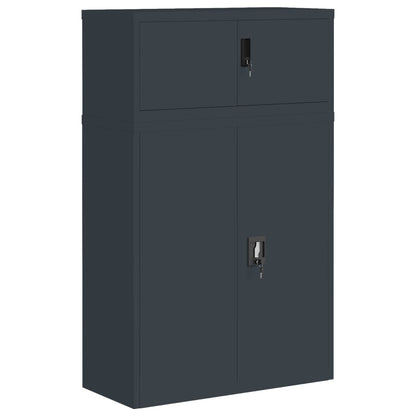 Armadio Classificatore Antracite 90x40x145 cm in Acciaio | homemem39