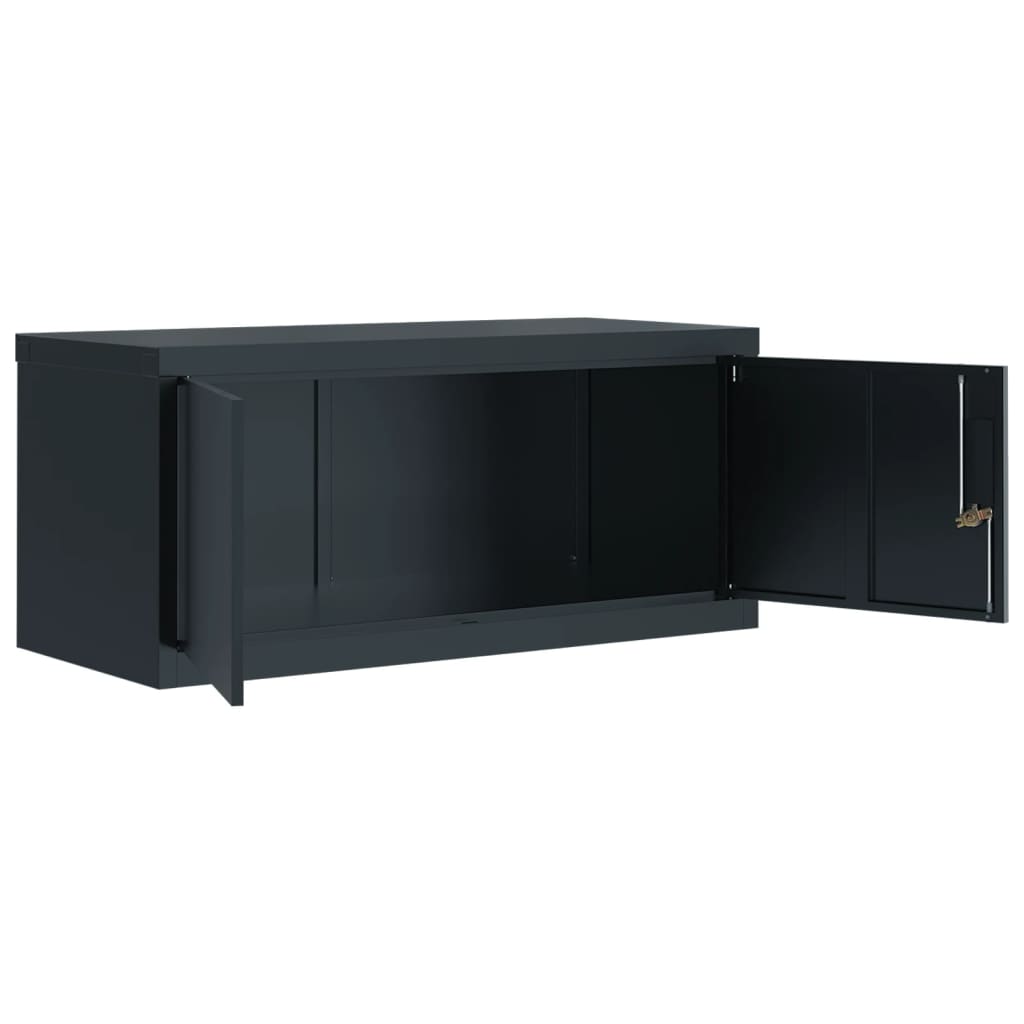 Armadio Classificatore Antracite 90x40x145 cm in Acciaio | homemem39
