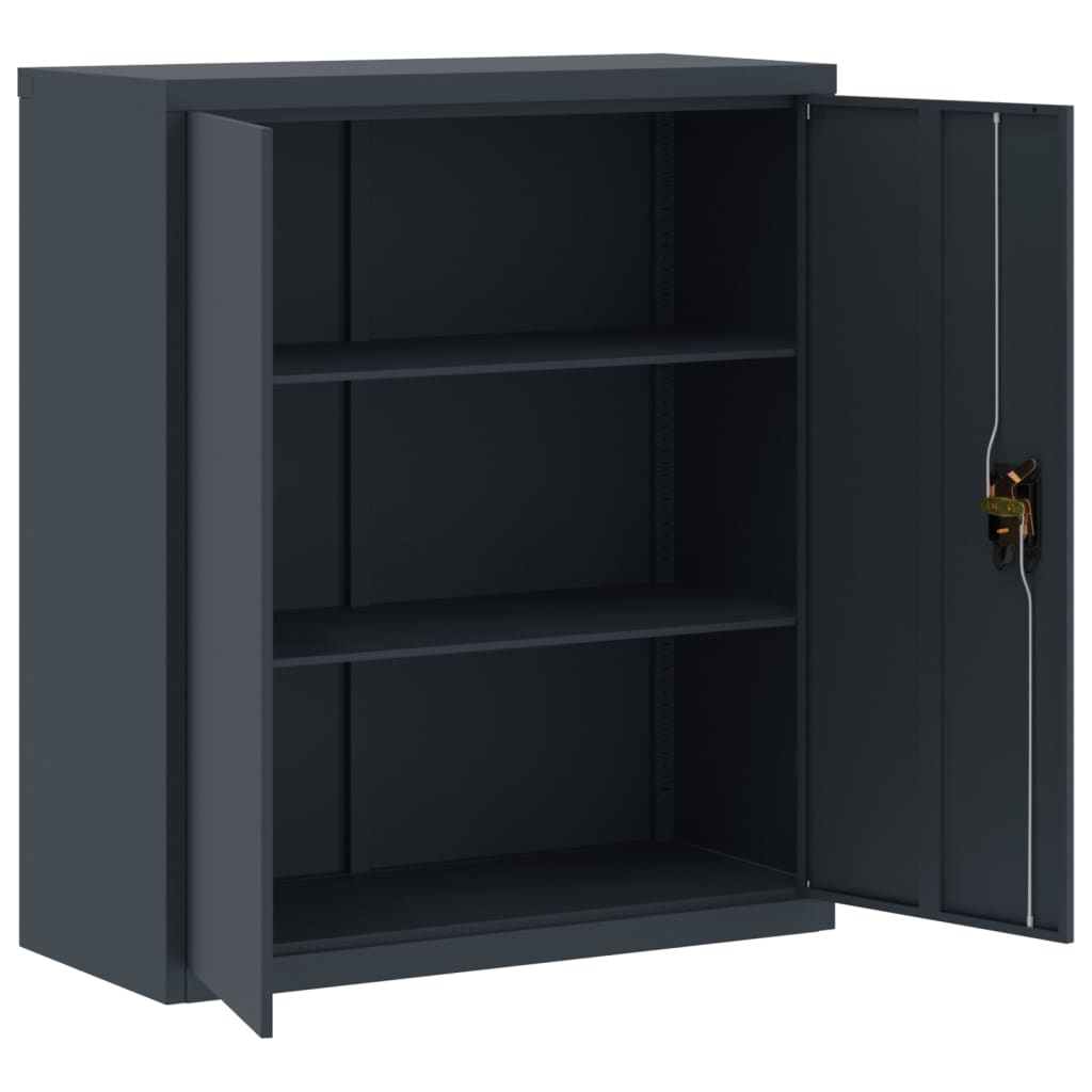 Armadio Classificatore Antracite 90x40x145 cm in Acciaio | homemem39