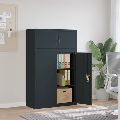 Armadio Classificatore Antracite 90x40x145 cm in Acciaio | homemem39