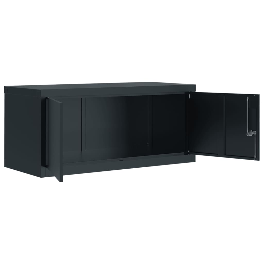 Armadio Classificatore Antracite 90x40x180 cm in Acciaio | homemem39