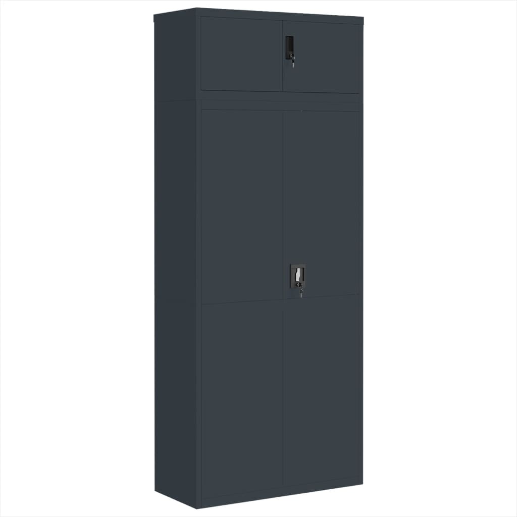 Armadio Classificatore Antracite 90x40x220 cm in Acciaio | homemem39