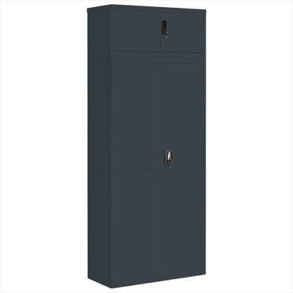 Armadio Classificatore Antracite 90x40x220 cm in Acciaio | homemem39