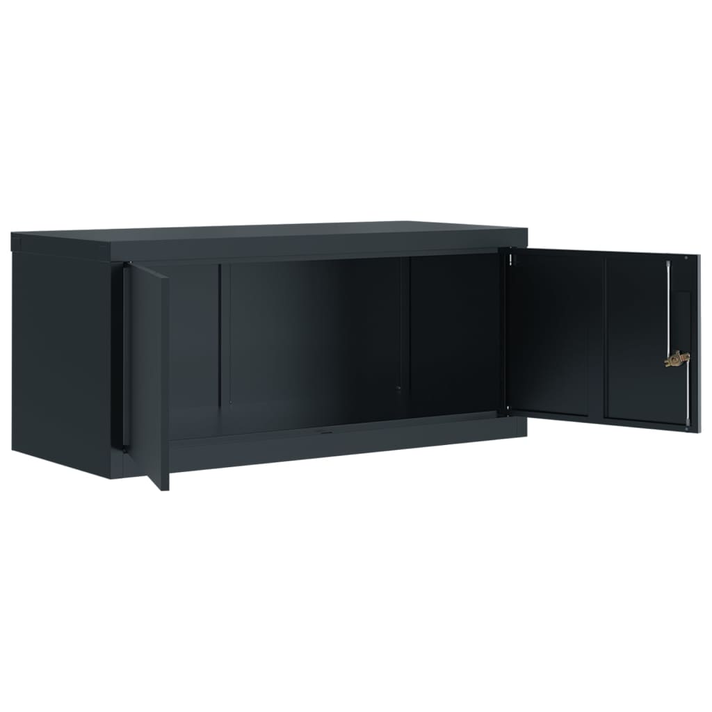 Armadio Classificatore Antracite 90x40x220 cm in Acciaio | homemem39