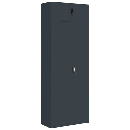 Armadio Classificatore Antracite 90x40x240 cm in Acciaio | homemem39