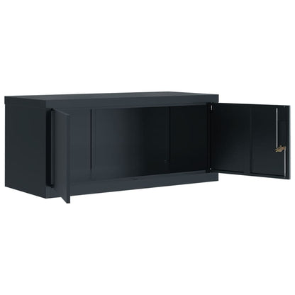 Armadio Classificatore Antracite 90x40x240 cm in Acciaio | homemem39