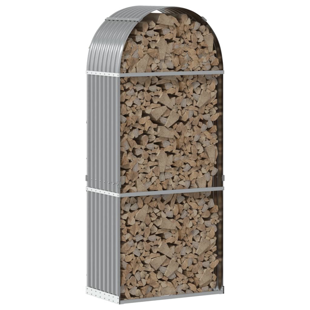 Portaceppi Grigio Chiaro 80x45x190 cm in Acciaio Zincato