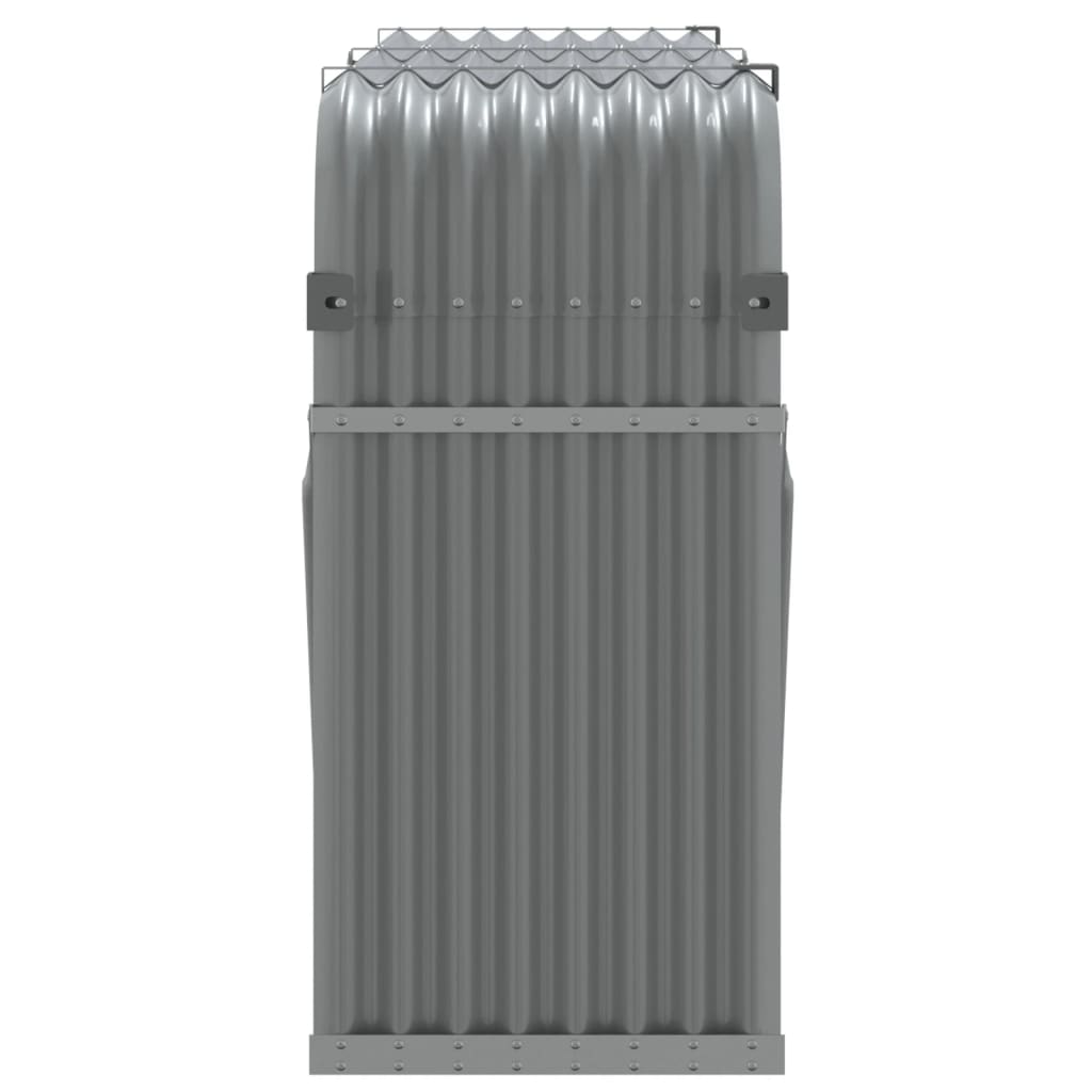 Portaceppi Grigio Chiaro 180x45x100 cm in Acciaio Zincato - homemem39