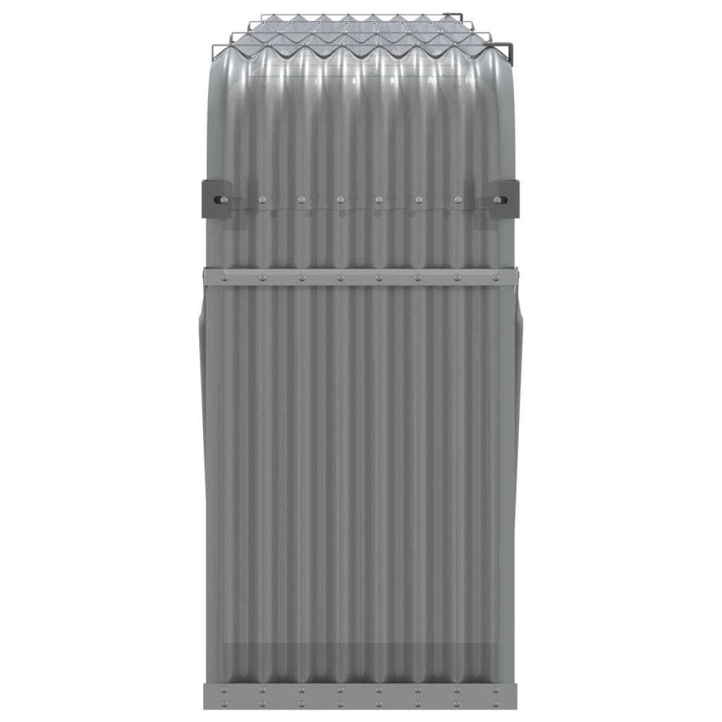 Portaceppi Grigio Chiaro 234x45x100 cm in Acciaio Zincato - homemem39