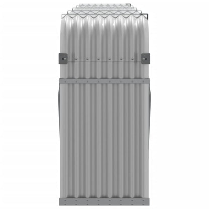 Portalegna Grigio Chiaro 300x45x100 cm Acciaio Zincato